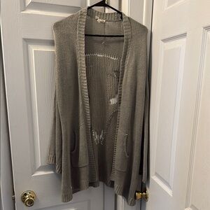 Show Me Your MuMu Gray Knit Cardigan Sweater